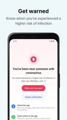 CoronaMelder android App screenshot 2